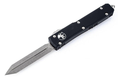 Microtech 223-10AP Ultratech Spartan Black Handle Apocalyptic Blade - NORTH RIVER OUTDOORS