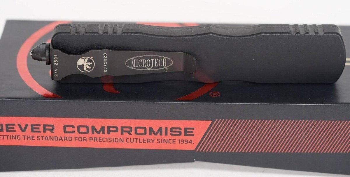 Microtech 227-1 DLCT Dirac Delta Black DLC Double Edge Dagger (USA) - NORTH RIVER OUTDOORS
