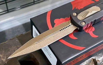 Microtech 227-13 Dirac Delta D/E - Black Handle - Bronze Blade - NORTH RIVER OUTDOORS