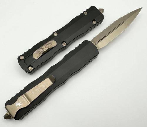 Microtech 227-15 Dirac Delta D/E Bronze Full Serrated Black Handle (USA) - NORTH RIVER OUTDOORS