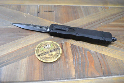 Microtech 227-3T Dirac Delta Auto OTF Knife 3.79" D/E Black - NORTH RIVER OUTDOORS