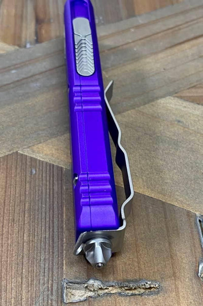 Microtech 231-10 PU UTX-85 S/E Stonewash Purple Handle Blade (USA) - NORTH RIVER OUTDOORS