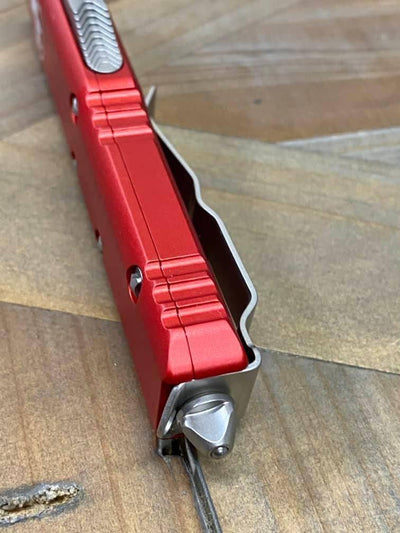 Microtech 231-10 RD UTX-85 S/E Stonewash Red Handle Blade (USA) - NORTH RIVER OUTDOORS