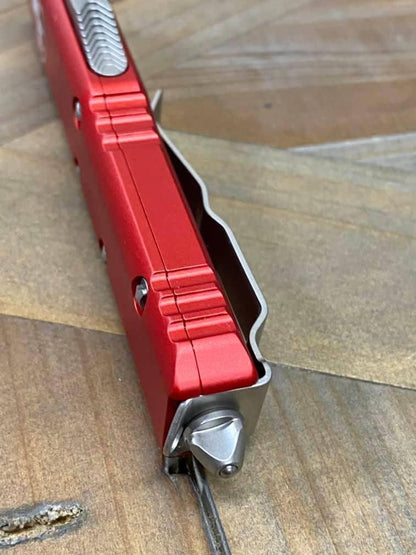 Microtech 231-10 RD UTX-85 S/E Stonewash Red Handle Blade (USA) - NORTH RIVER OUTDOORS