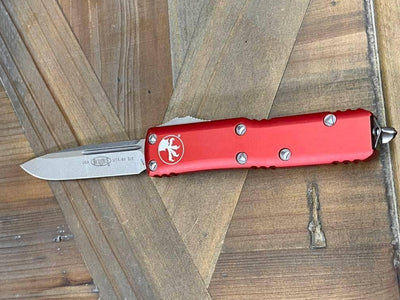 Microtech 231-10 RD UTX-85 S/E Stonewash Red Handle Blade (USA) - NORTH RIVER OUTDOORS