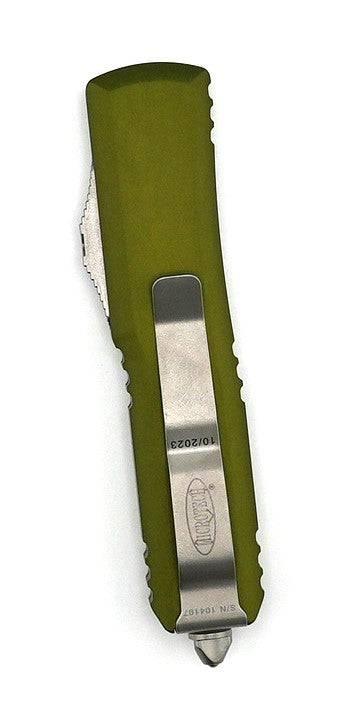 Microtech 231-10OD UTX-85 Auto OTF Knife 3" Stonewashed Drop Point Plain Blade OD Green Handles - NORTH RIVER OUTDOORS