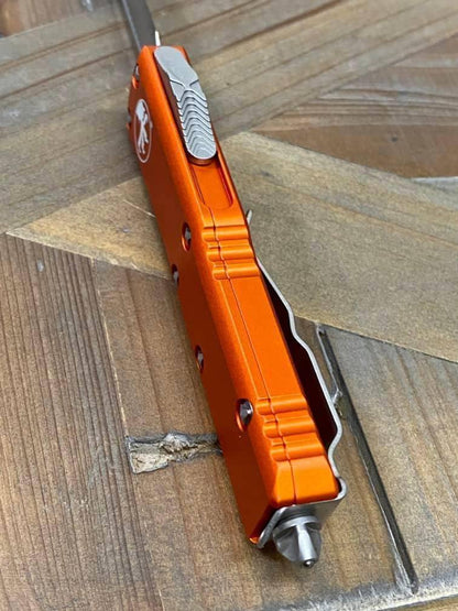 Microtech 232-12 OR UTX-85 D/E Orange Handle Full Serrated Blade (USA) - NORTH RIVER OUTDOORS