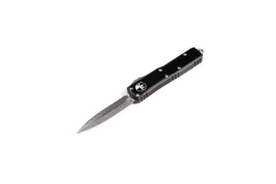 Microtech 232-12 UTX-85 D/E Black Handle Full Serrations Blade - NORTH RIVER OUTDOORS