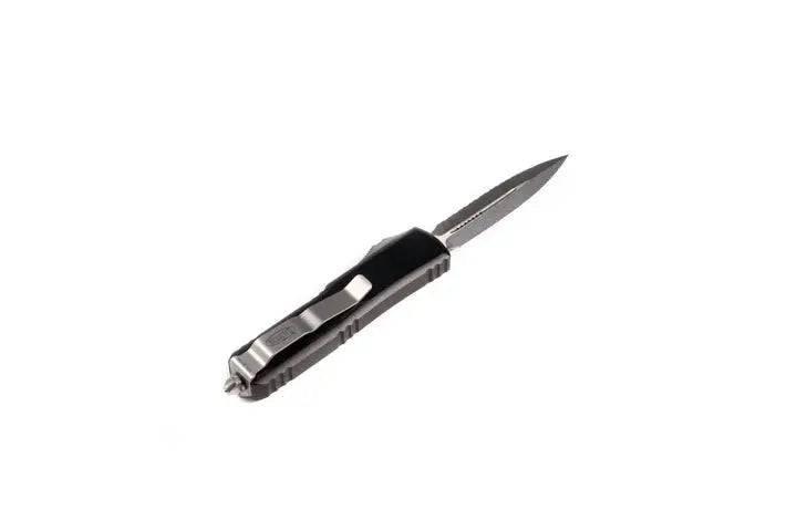Microtech 232-12 UTX-85 D/E Black Handle Full Serrations Blade - NORTH RIVER OUTDOORS