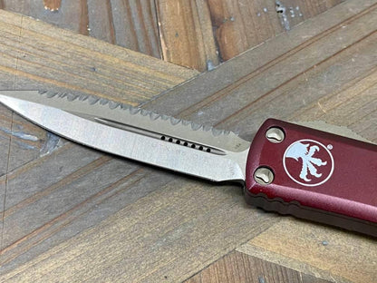 Microtech 232-15 MR UTX-85 D/E Bronze Merlot Full Serrated Blade (USA) - NORTH RIVER OUTDOORS