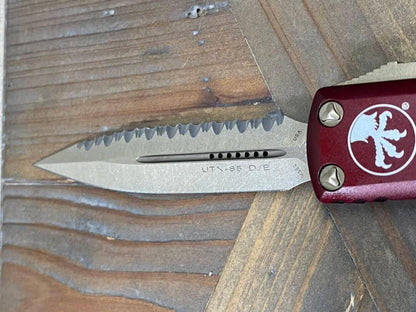 Microtech 232-15 MR UTX-85 D/E Bronze Merlot Full Serrated Blade (USA) - NORTH RIVER OUTDOORS
