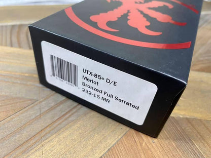 Microtech 232-15 MR UTX-85 D/E Bronze Merlot Full Serrated Blade (USA) - NORTH RIVER OUTDOORS