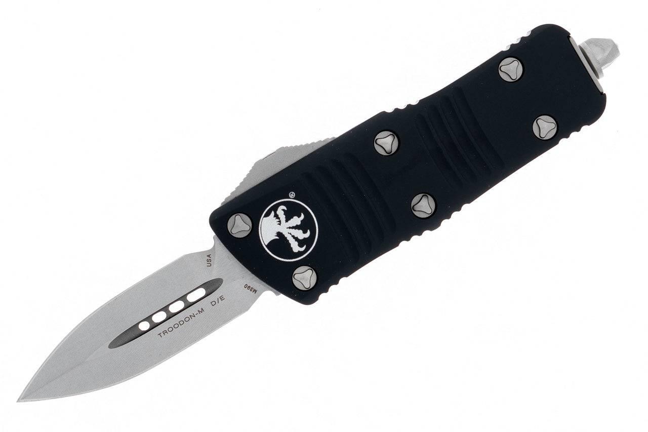 Microtech 238-10 Mini Troodon 1.99" D/E Stonewash OTF Auto Knife - NORTH RIVER OUTDOORS