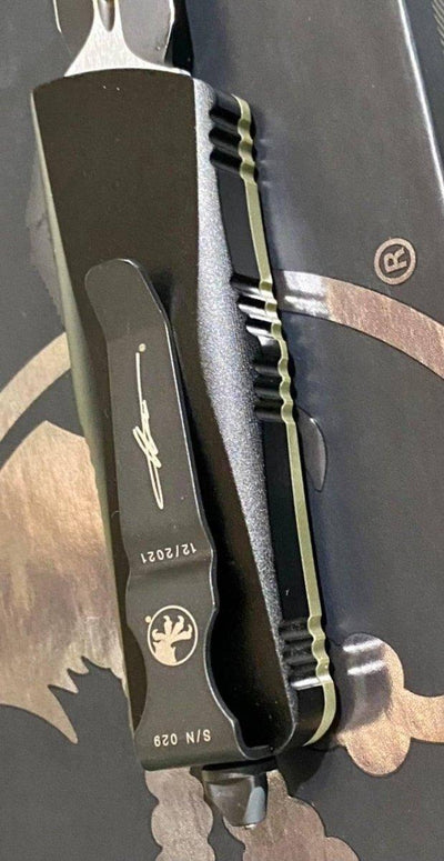 Microtech 238-1GTODS Troodon Mini 1.99" D/E SS OD GREEN G10 OTF Auto Knife - NORTH RIVER OUTDOORS