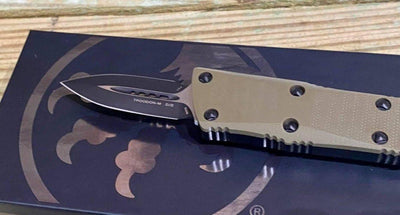 Microtech 238-1GTODS Troodon Mini 1.99" D/E SS OD GREEN G10 OTF Auto Knife - NORTH RIVER OUTDOORS