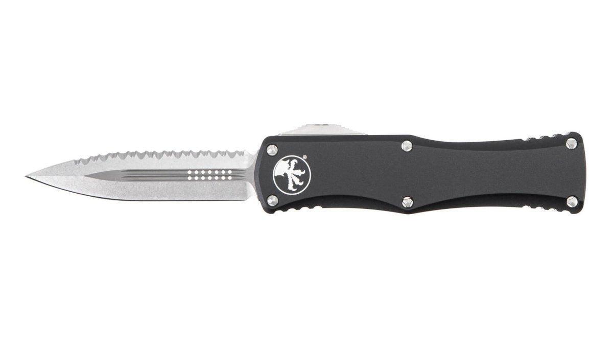 Microtech 702-12 Hera OTF Auto Knife 3.125" Stonewashed Plain/Serrated D/E - NORTH RIVER OUTDOORS