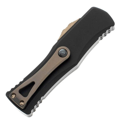 Microtech 702-15 Hera OTF Auto Knife 3.125" Bronze Full Serrated D/E - NORTH RIVER OUTDOORS