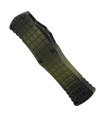 Microtech 703-12APFRGS Signature Hera OTF Auto Knife 3.125" Apoc Drop Point Grenade Green Frag - NORTH RIVER OUTDOORS