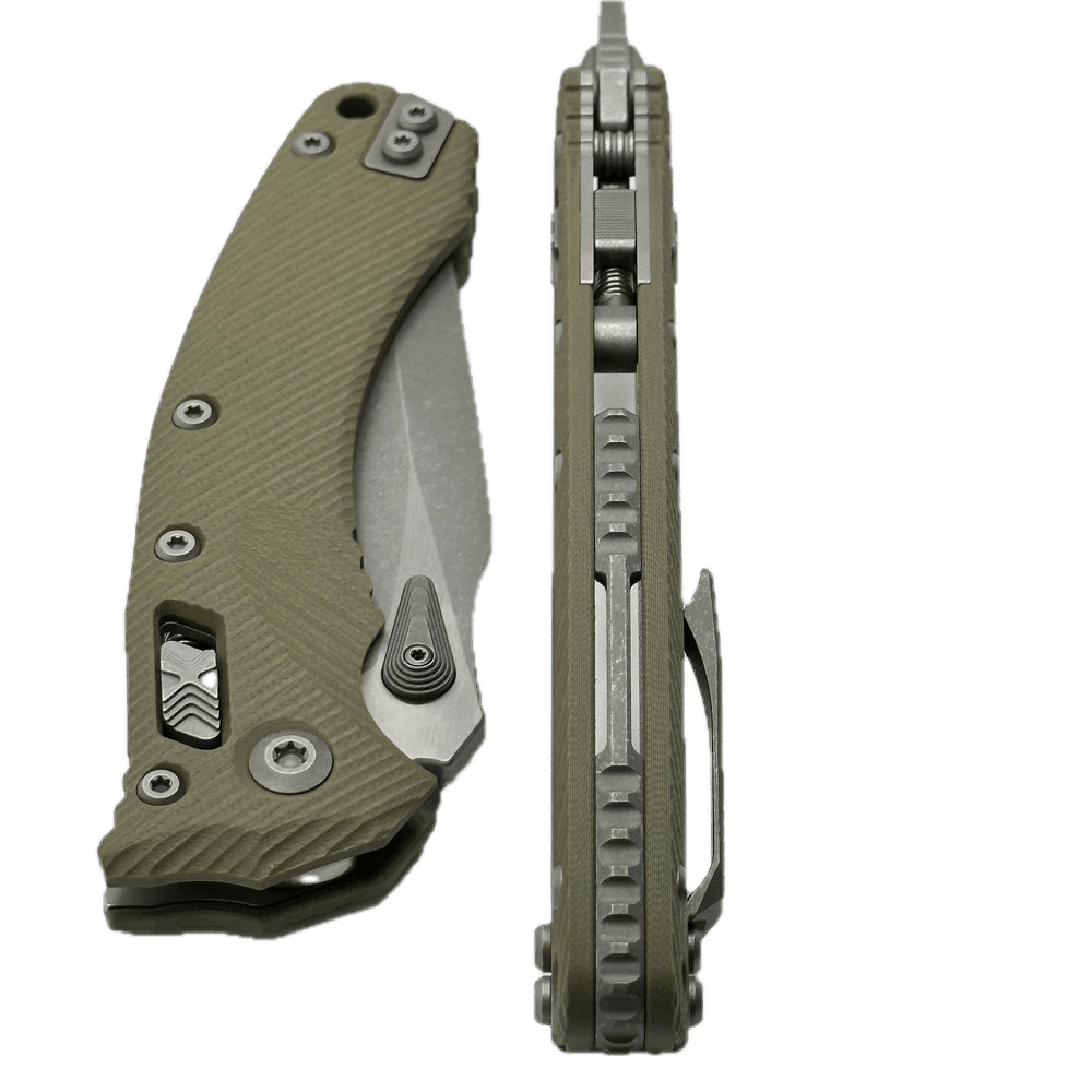 Microtech Amphibian RAM LOK OD Green Fluted G-10 Apocalyptic M390MK 137RL-10APFLGTOD - NORTH RIVER OUTDOORS