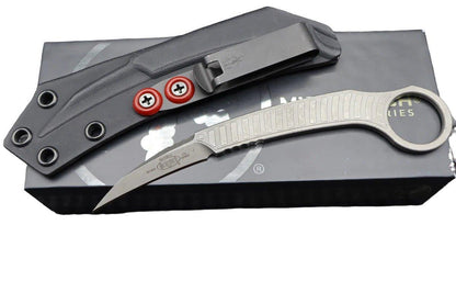 Microtech Bastinelli 215-10APS Feather Fixed Blade Knife 3" D2 Apocalyptic Blade Kydex Sheath - NORTH RIVER OUTDOORS