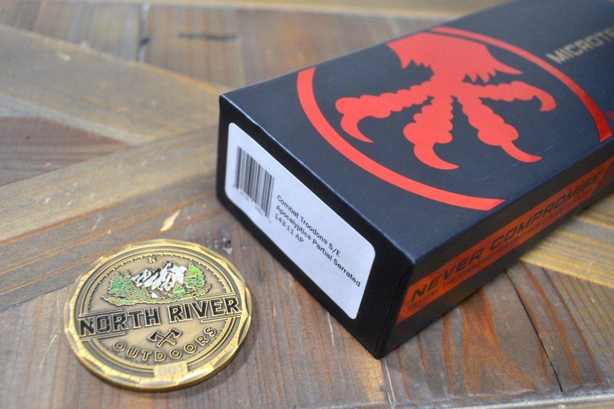 Microtech Combat Troodon 143-11AP S/E Apocalyptic Partial Serrated - NORTH RIVER OUTDOORS
