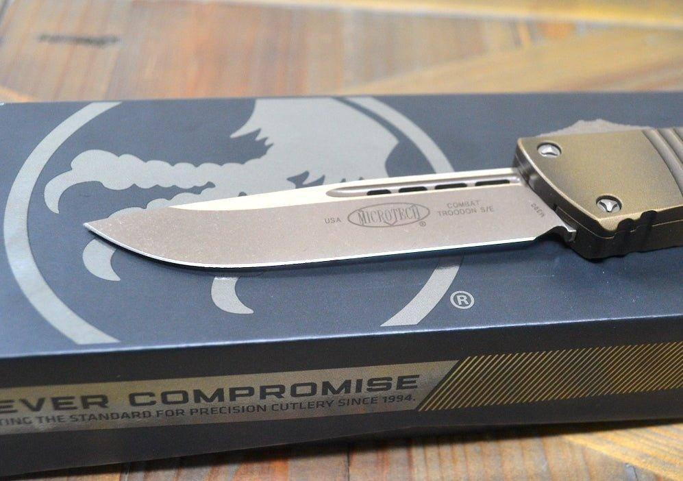 Microtech Combat Troodon 143-13APABS S/E Bronze Apocalyptic Signature Series - NORTH RIVER OUTDOORS