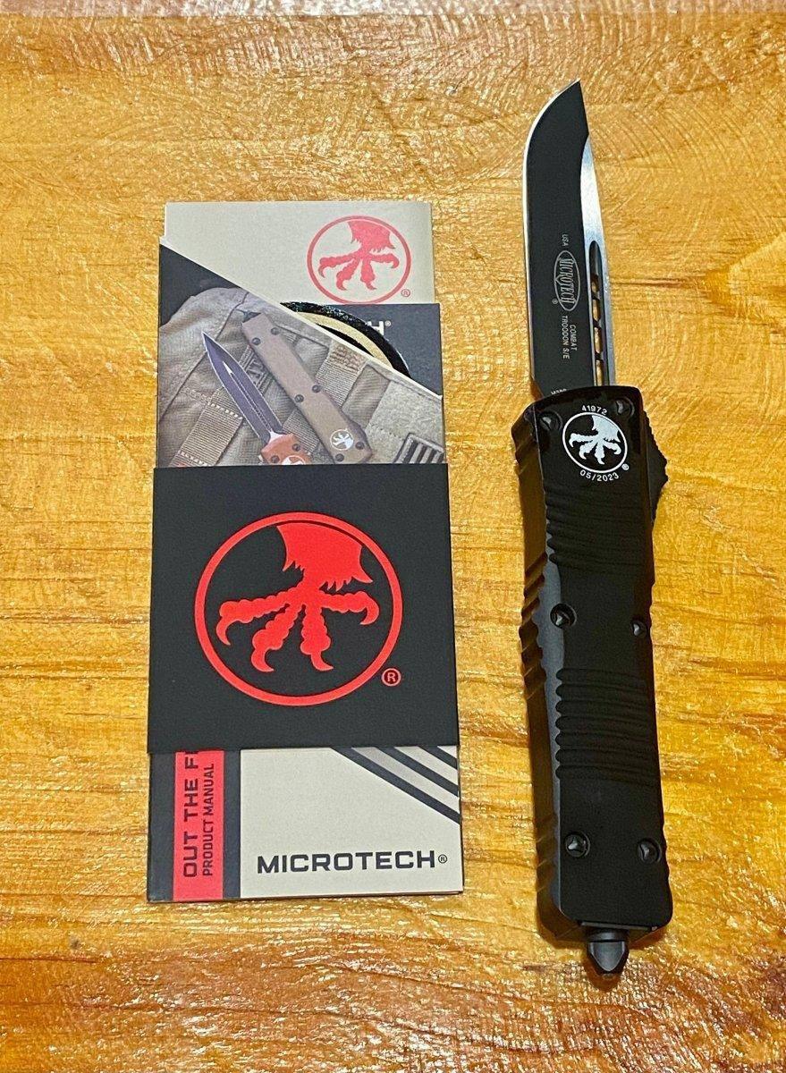 Microtech Combat Troodon 143-1T Tactical Single Edge Black Handle - NORTH RIVER OUTDOORS