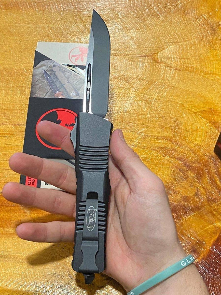 Microtech Combat Troodon 143-1T Tactical Single Edge Black Handle - NORTH RIVER OUTDOORS