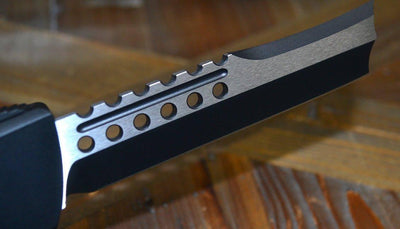 Microtech Combat Troodon 219RS-1TS Smooth Hellhound Razor Black W/ Ringed Hardware - NORTH RIVER OUTDOORS