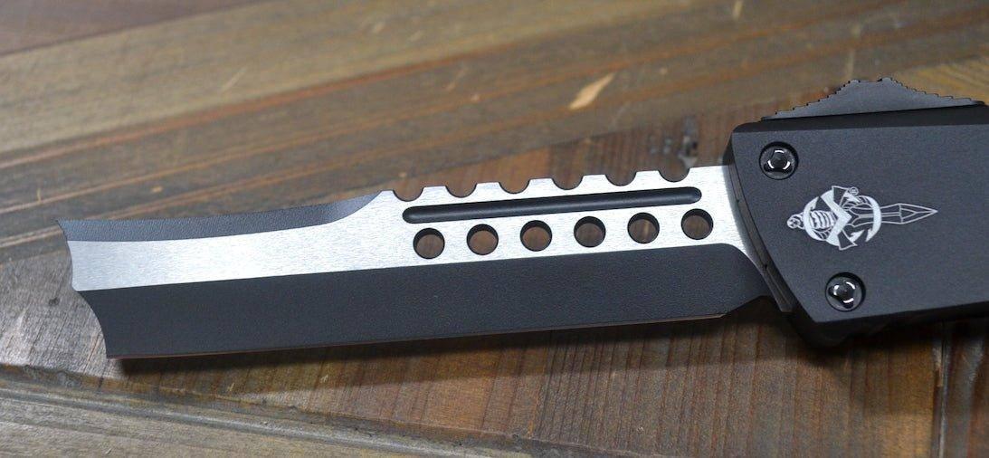 Microtech Combat Troodon 219RS-1TS Smooth Hellhound Razor Black W/ Ringed Hardware - NORTH RIVER OUTDOORS