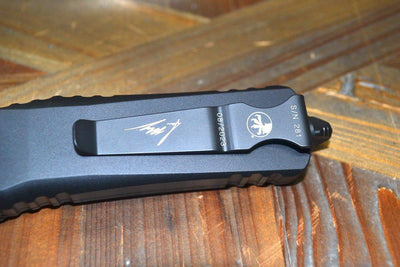 Microtech Combat Troodon 219RS-1TS Smooth Hellhound Razor Black W/ Ringed Hardware - NORTH RIVER OUTDOORS