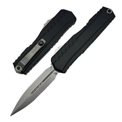 Microtech Cypher II D/E Stonewash Standard 1242-10 - NORTH RIVER OUTDOORS