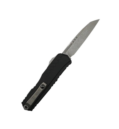MICROTECH CYPHER II OTF AUTO BLACK ALUMINUM 3.5" S/E APOCALYPTIC STONEWASH 1241-10AP - NORTH RIVER OUTDOORS