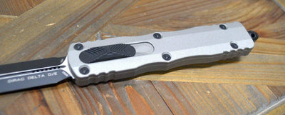 Microtech Dirac Delta Double Edge 227-1TG Black Titanium Gray - NORTH RIVER OUTDOORS