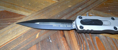 Microtech Dirac Delta Double Edge 227-1TG Black Titanium Gray - NORTH RIVER OUTDOORS