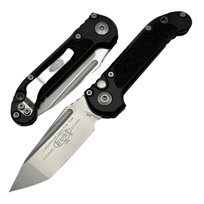 Microtech Knives LUDT Gen III Stonewash Tanto w/ Black Handle 1136-10 (USA) - NORTH RIVER OUTDOORS