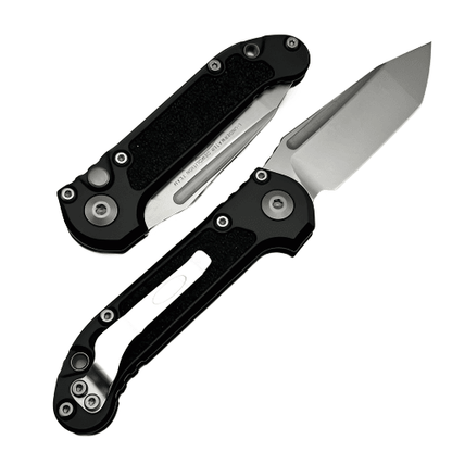 Microtech Knives LUDT Gen III Stonewash Tanto w/ Black Handle 1136-10 (USA) - NORTH RIVER OUTDOORS
