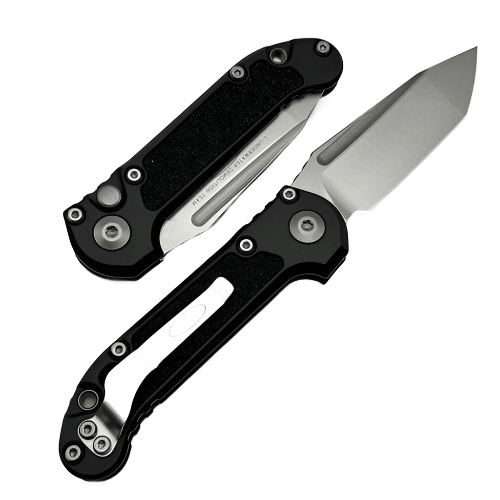 Microtech Knives LUDT Gen III Stonewash Tanto w/ Black Handle 1136-10 (USA) - NORTH RIVER OUTDOORS