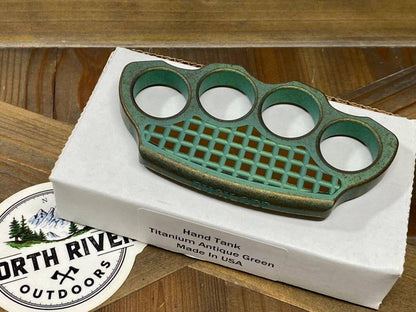 Microtech Marfione Custom Titanium Hand Tank 4-Hole Paperweight - NORTH RIVER OUTDOORS