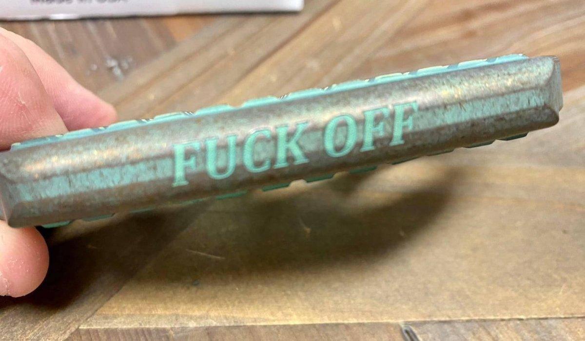 Microtech Marfione Custom Titanium Hand Tank 4-Hole Paperweight - NORTH RIVER OUTDOORS