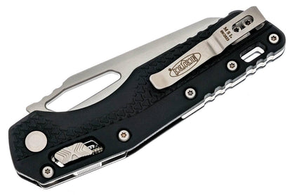 Microtech MSI RAM-LOK Manual Folding Knife 3.88" Bohler M390MK Stonewashed Modified Sheepsfoot Plain Blade - NORTH RIVER OUTDOORS