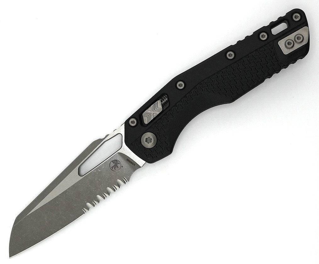 Microtech MSI Ram-Lok Serrated Single Edge Knife Tri-Grip Black — NORTH ...