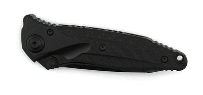 Microtech Signature Socom Bravo Manual Folding Knife 4" M390 Black DLC Tanto Titanium Handles Carbon Fiber Scales 261-1DLCTCFTIS - NORTH RIVER OUTDOORS