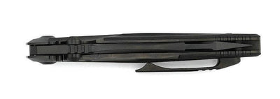 Microtech Signature Socom Bravo Manual Folding Knife 4" M390 Black DLC Tanto Titanium Handles Carbon Fiber Scales 261-1DLCTCFTIS - NORTH RIVER OUTDOORS