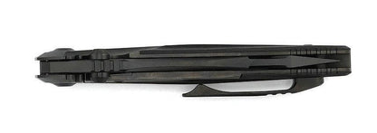 Microtech Signature Socom Bravo Manual Folding Knife 4" M390 Black DLC Tanto Titanium Handles Carbon Fiber Scales 261-1DLCTCFTIS - NORTH RIVER OUTDOORS