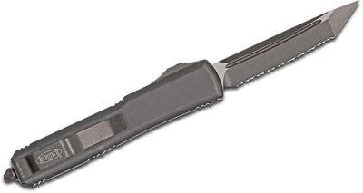 Microtech Ultratech Tactical Auto OTF 3.46" Fully Serrated Black Tanto Blade - NORTH RIVER OUTDOORS