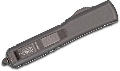 Microtech Ultratech Tactical Auto OTF 3.46" Fully Serrated Black Tanto Blade - NORTH RIVER OUTDOORS
