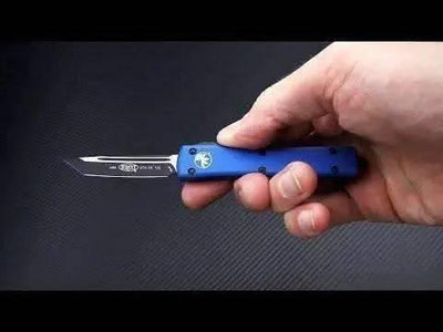 Microtech UTX-70 T/E - Blue Handle - Black Blade 149-1BL - NORTH RIVER OUTDOORS