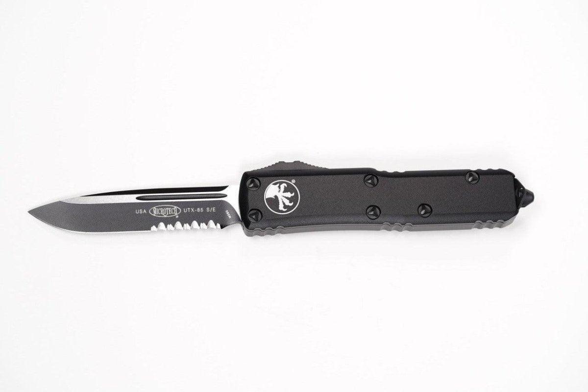Microtech UTX-85 231-2T Tactical Auto Knife 3" Partial Serration Black - NORTH RIVER OUTDOORS
