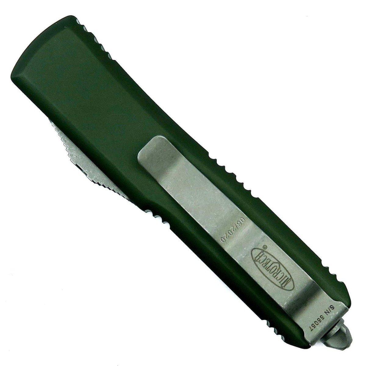 Microtech UTX-85 D/E 232-10APOD Apocalyptic Blade OD Green Handle - NORTH RIVER OUTDOORS